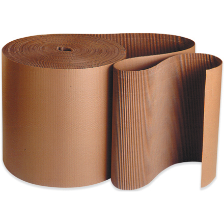 60" x 250' - A Flute Kraft Singleface Corrugated Roll