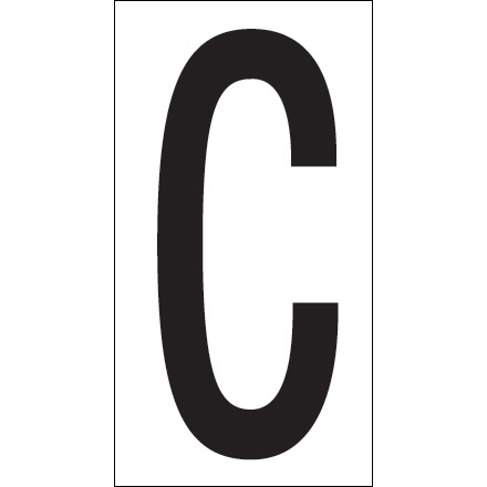 3 <span class='fraction'>1/2</span>" "C" Vinyl Warehouse Letter Labels