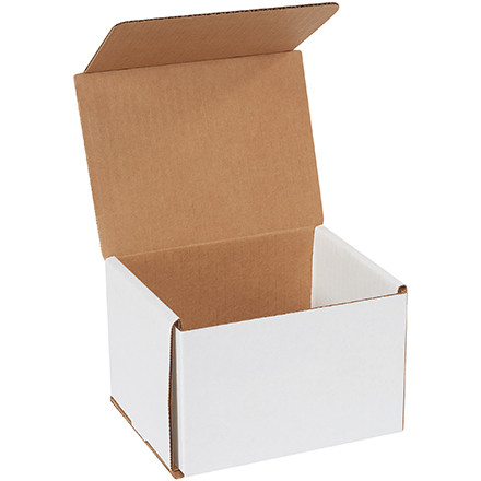 6 x 5 x 4" White Corrugated Mailers